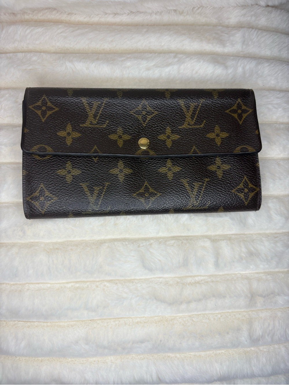 Authentic Louis Vuitton Monogram Long Wallet Vintage Made In Spain w COA